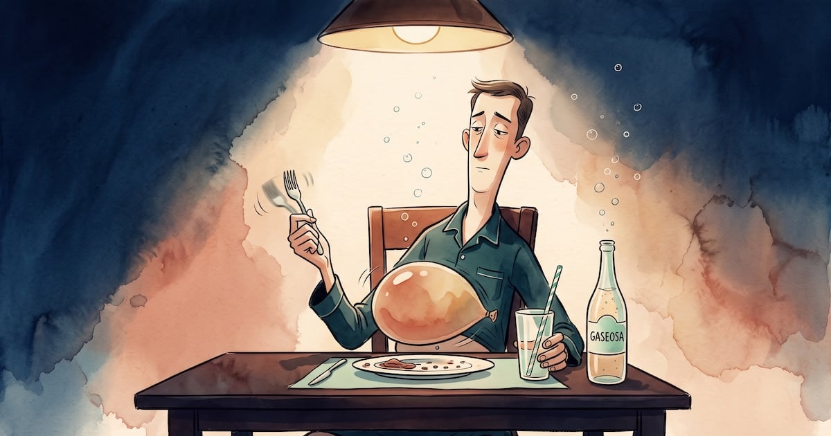 Distensión y gases nocturnos: por qué la sobremesa puede dejar el abdomen inflamado y cuándo conviene consultar