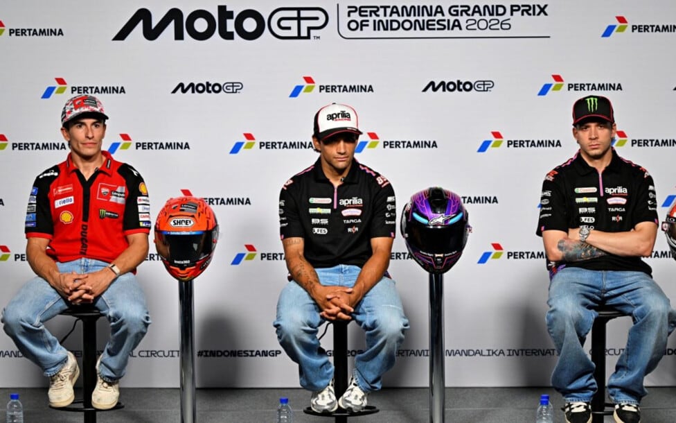 Aprieta la mesa de pilotos: Aprilia se puso a discutir cómo bajarle la persiana a Márquez